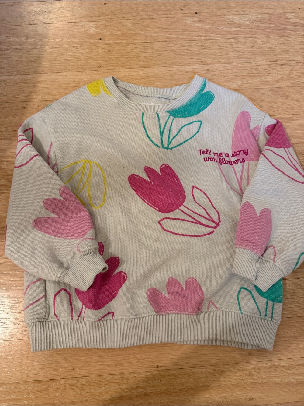 Zara Floral tulip Graphic Sweatshirt